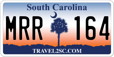 SC license plate MRR164