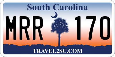 SC license plate MRR170
