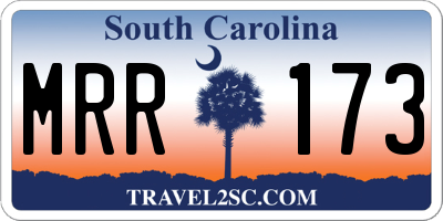 SC license plate MRR173
