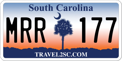 SC license plate MRR177