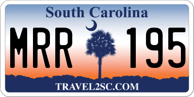 SC license plate MRR195