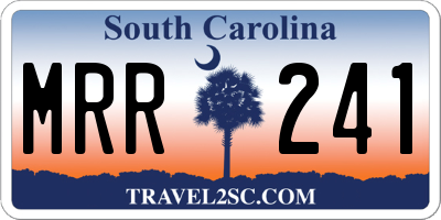 SC license plate MRR241