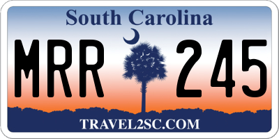 SC license plate MRR245