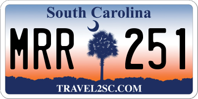 SC license plate MRR251