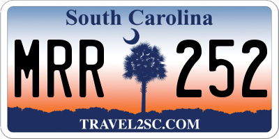 SC license plate MRR252