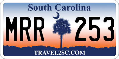 SC license plate MRR253