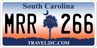 SC license plate MRR266