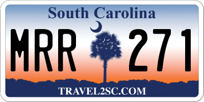 SC license plate MRR271