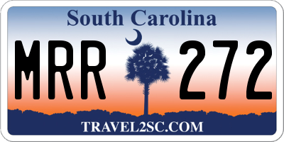 SC license plate MRR272