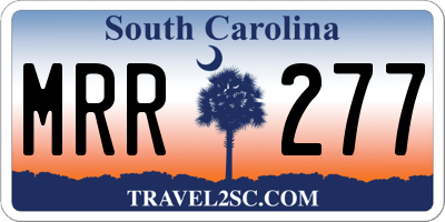 SC license plate MRR277