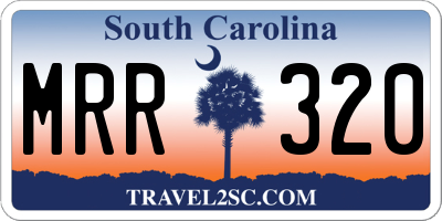 SC license plate MRR320
