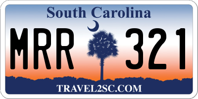 SC license plate MRR321