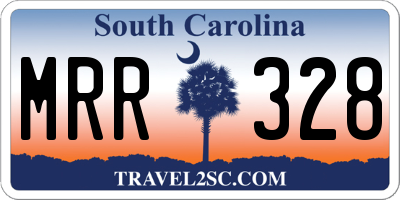 SC license plate MRR328