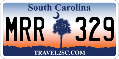 SC license plate MRR329
