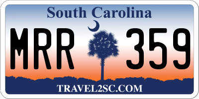 SC license plate MRR359