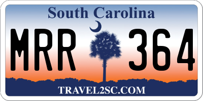 SC license plate MRR364