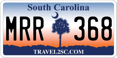 SC license plate MRR368