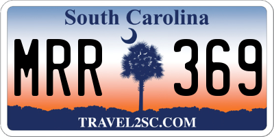 SC license plate MRR369