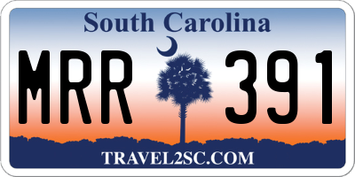 SC license plate MRR391