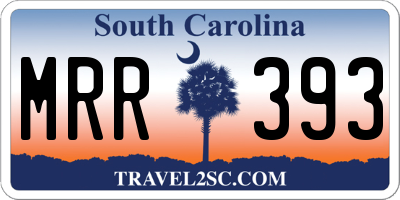 SC license plate MRR393