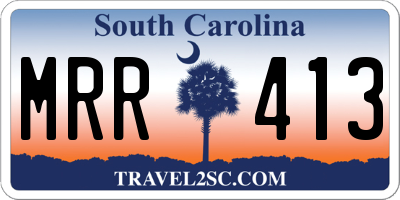 SC license plate MRR413