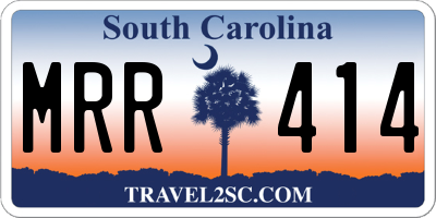 SC license plate MRR414