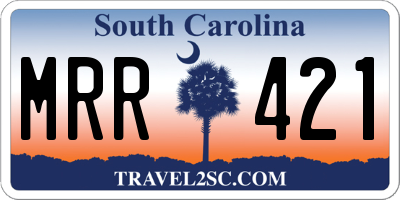 SC license plate MRR421