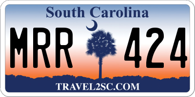 SC license plate MRR424