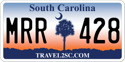 SC license plate MRR428