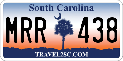 SC license plate MRR438