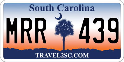 SC license plate MRR439