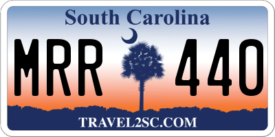 SC license plate MRR440