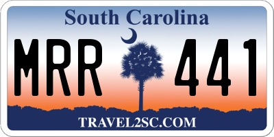 SC license plate MRR441