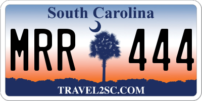 SC license plate MRR444