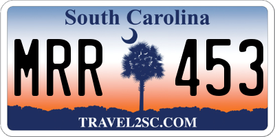 SC license plate MRR453