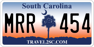 SC license plate MRR454