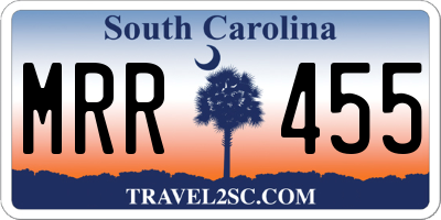 SC license plate MRR455