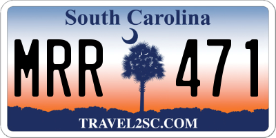 SC license plate MRR471