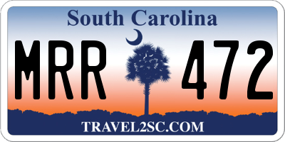 SC license plate MRR472