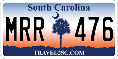 SC license plate MRR476