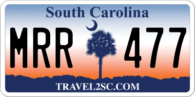 SC license plate MRR477