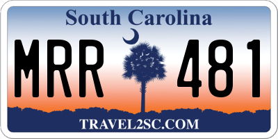 SC license plate MRR481