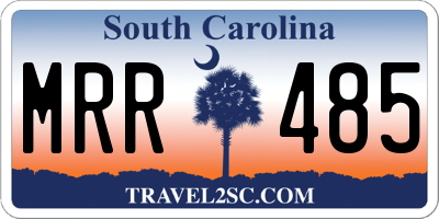 SC license plate MRR485