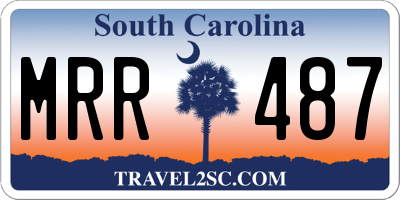 SC license plate MRR487