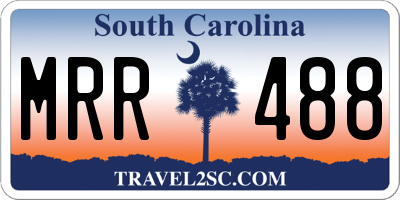 SC license plate MRR488