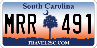 SC license plate MRR491