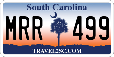 SC license plate MRR499