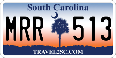 SC license plate MRR513
