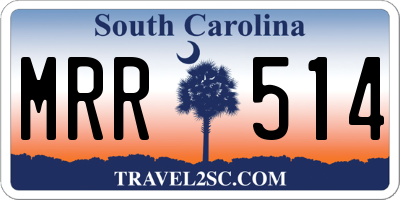 SC license plate MRR514