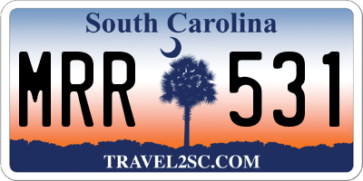 SC license plate MRR531